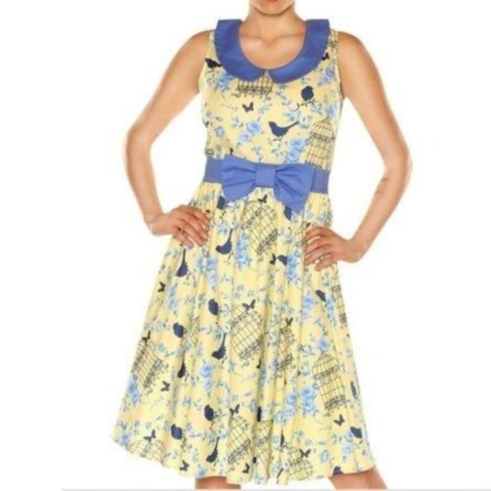 Retrolicious All the World's A Birdcage Bow Dress
